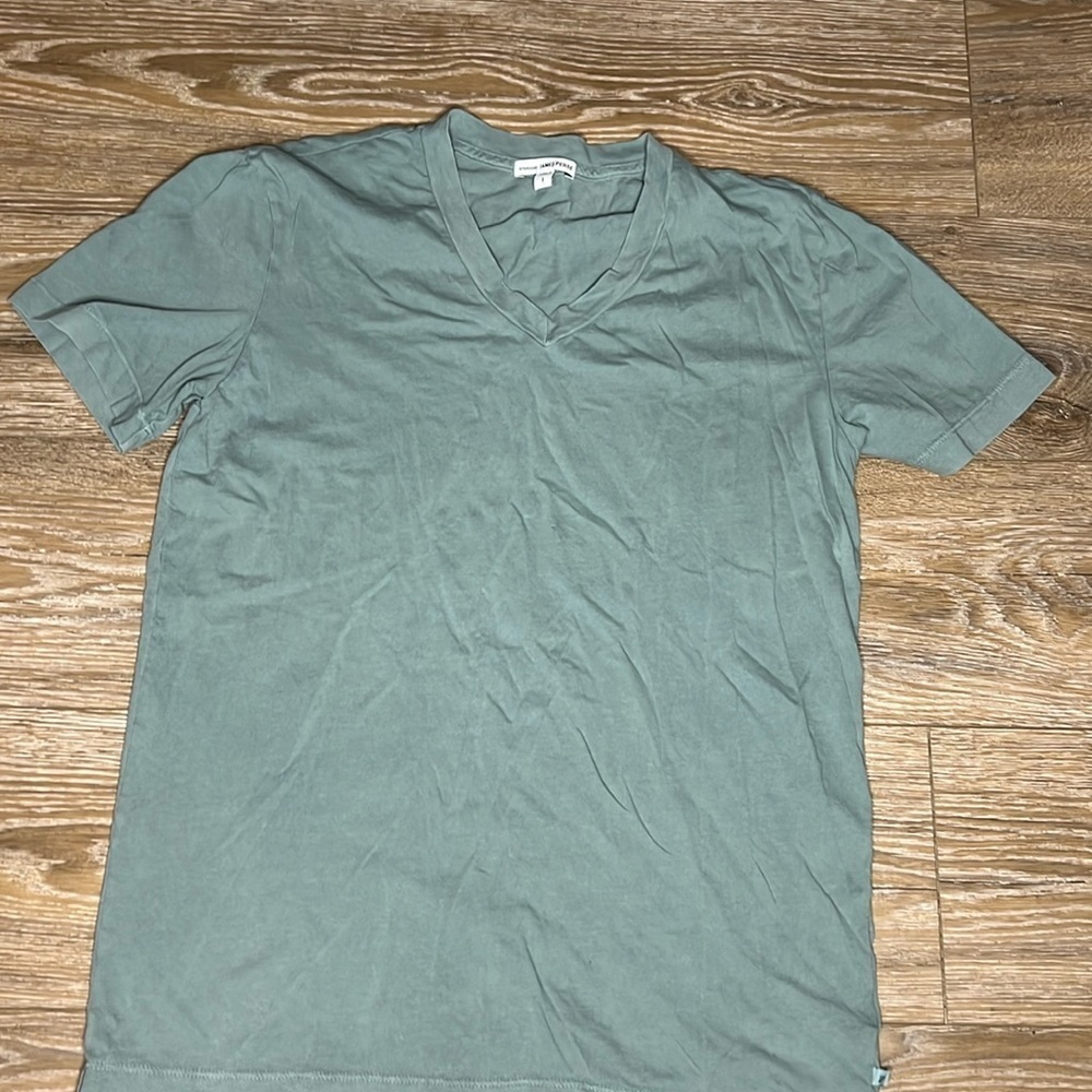 NWOT James Perse Men’s Tee v-neck T Shirt Sz 1 short sleeve MLJ3352